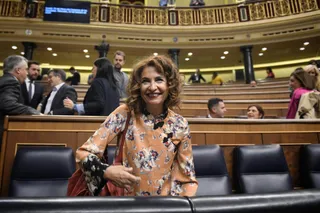 La vicepresidenta primera y ministra de Hacienda, María Jesús Montero, durante una sesión plenaria en el Congreso de los Diputados, a 23 de octubre de 2024, en Madrid (España). - Fernando Sánchez - Europa Press