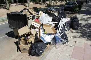 Basura en los chiringuitos de La Aldehuela
