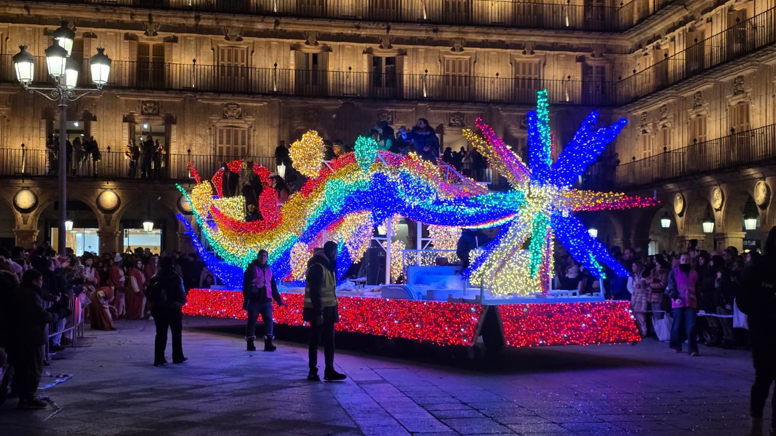 Melchor en la Plaza Mayor de Salamanca