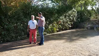 David Mingo en el Parque de los Olivos, en Valdelagua (Santa Marta)