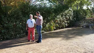 David Mingo en el Parque de los Olivos, en Valdelagua (Santa Marta)