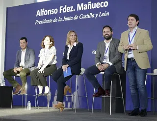 Alfonso Fernández Mañueco participó este sábado en Puertollano (Ciudad Real) en el XV Congreso del PP de Castilla La Mancha. Foto ICAL