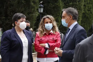 Carlos García Carbayo felicita personalmente a los trabajadores del OAGER por su gran labor durante la pandemia