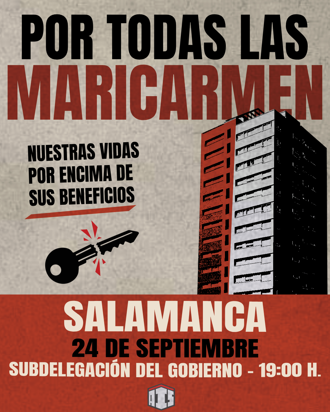 Cartel de la concentraci&oacute;n por parte de la Asamblea de Inquilinas de Salamanca