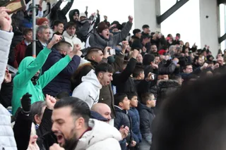 Ambiente en la prórroga del partido Unionistas - Villarreal