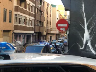 Policía Nacional calle Nicaragua. Foto S24H