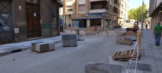 Obras en la calle Álvaro Gil