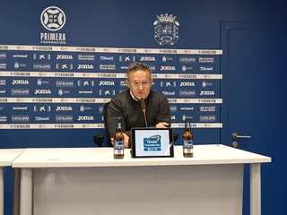 Dani Ponz, en sala de prensa tras el Fuenlabrada Unionistas | FOTO UNIONISTAS CF