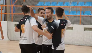 Los jugadores de Unionistas FS celebran un gol | FOTO SALAMANCA24HORAS.COM