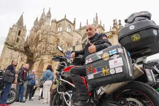 Anselmo Tascón, miembro de la Asociación Moteros Solidarios de León