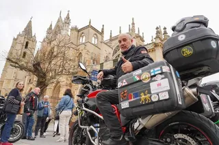 Anselmo Tascón, miembro de la Asociación Moteros Solidarios de León