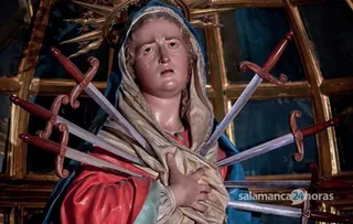 Virgen de la Dolorosa de Carmona en las Agustinas. Foto: Fernando Pérez Pena