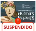 Cartel anunciando la suspensión de la actividades