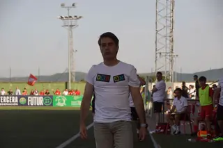 Rodrigo Hernando, entrenador del Guijuelo.