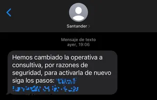 Mensaje de estafa