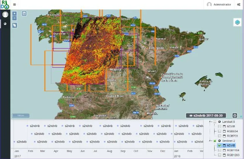Mapa de España con el desarrollo del programa