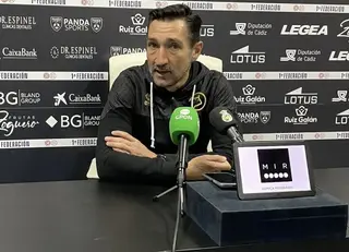 Casañ, en la rueda de prensa post partido ante la Balona FOTO UNIONISTAS CF