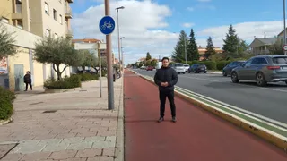 Carril bici en Santa Marta de Tormes, concejal de salud, Jorge Valiente