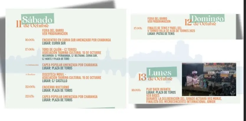 Programación fiestas alba