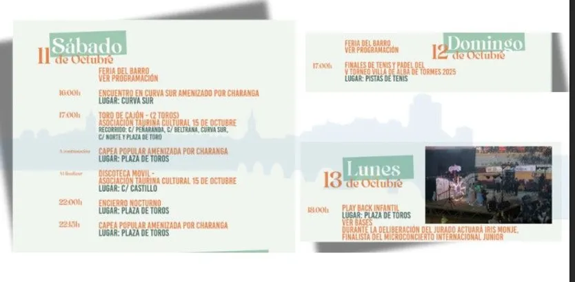 Programación fiestas alba