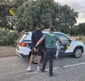 Imagen de la detención del varón, presunto responsable de un incendio en la comarca de Ledesma