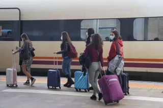 Estación de tren. Foto de archivo