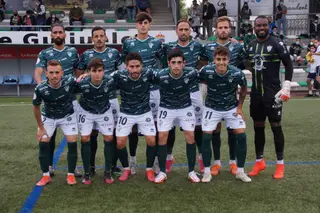 Once inicial del Guijuelo ante el Salamanca CF UDS / FOTO SALAMANCA24HORAS.COM