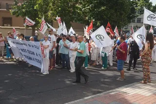 Manifestación de operarios del servicio de los hospitales