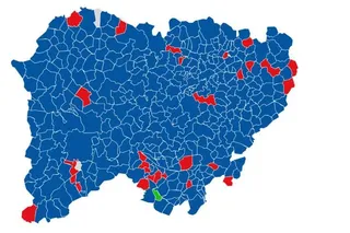 Mapa resultados de las elecciones europeas en la provincia de Salamanca