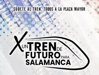 Cartel de la concentración del 21 de enero en Salamanca por el tren
