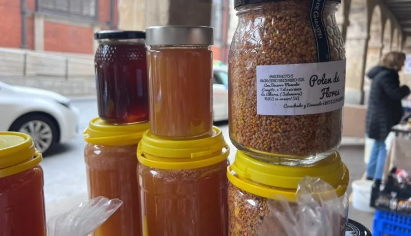Turroneras de La Alberca en los soportales de la Plaza Mayor de Salamanca