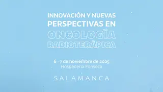 Cartel del simposio 'Innovación y nuevas perspectivas en oncología radioterápica'