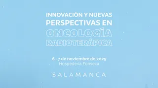Cartel del simposio 'Innovación y nuevas perspectivas en oncología radioterápica'