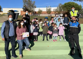Educación vial en el colegio Miguel de Cervantes de Guijuelo.