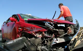 Un herido en un accidente en la A-62, entre Martín de Yeltes y Sancti Espíritus. ICAL