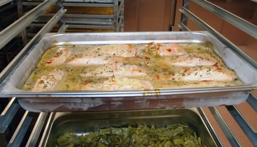 Uno de los platos realizados en la cocina del nuevo hospital