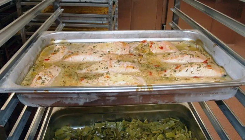 Uno de los platos realizados en la cocina del nuevo hospital