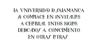 La Universidad de Salamanca actualiza la tipografía Vítor. Foto Comunicación USAL