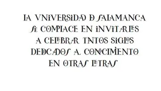 La Universidad de Salamanca actualiza la tipografía Vítor. Foto Comunicación USAL