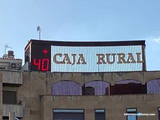 Reloj calor Caja Rural temperatura