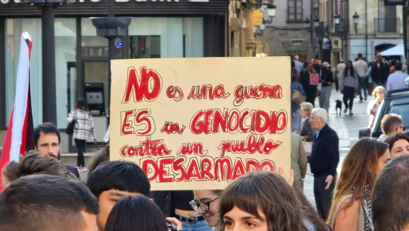 Manifestación por Palestina en Gran Vía