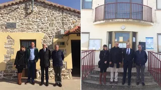 Visita de la Diputación a la nueva carretera entre Cuatro Calzadas y Martinamor