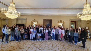 Carbayo recibe a los integrantes de la Joven Orquesta Sinfónica Ciudad de Salamanca