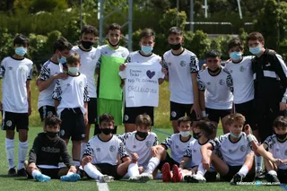 LA IMAGEN | El Salamanca CF UDS infantil homenajea al fallecido 'Tabu'