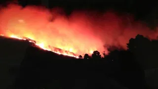 Incendio forestal en Candelario