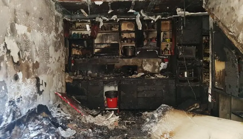 El interior del domicilio en el que falleció Sheila a consecuencia del incendio