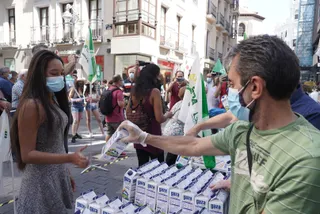 Reparto de leche en Valladolid. ICAL