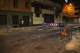 Reventón en la avenida de Italia