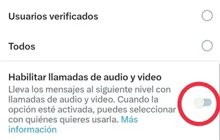 Forma de inhabilitar las llamadas y audio de 'X', antes Twitter