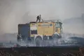 Un nuevo incendio en un solar moviliza a varios medios de extinción hasta Santa Marta de Tormes 